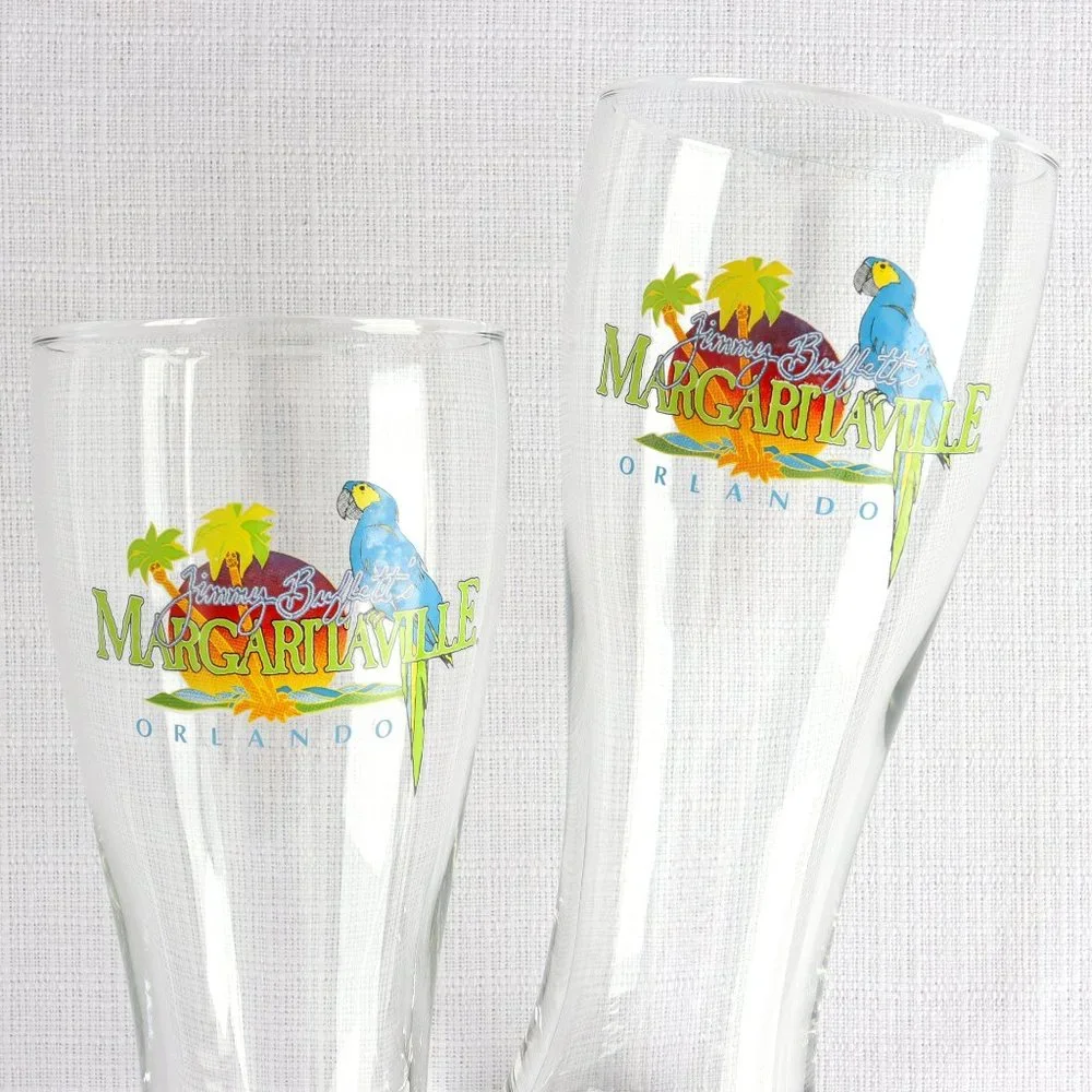 Jimmy Buffett Margaritaville Orlando Pilsner Glasses - Set of Two